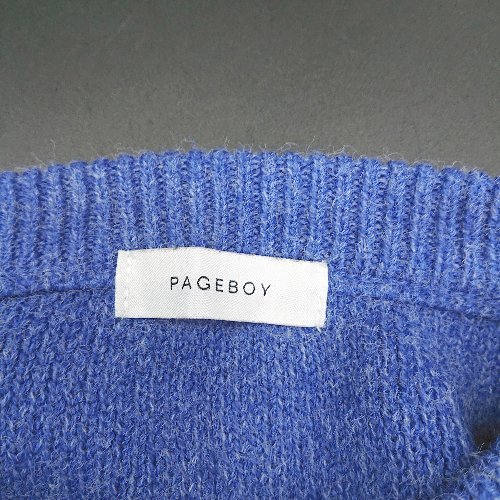 ◇ ⊇ PAGEBOY ページボーイ 長袖 ニット サイズF ブルー レディース E 【中古】