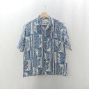 ◇ ⊂ REYN SPOONER レインスプーナー ×JOURNAL STANDARD 半袖 アロハシャツ サイズL ブルー系 メンズ E 【中古】