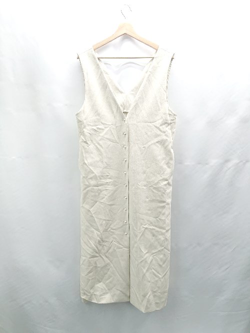 ◇ Θ ADAM ET ROPE アダムエロペ ロング ワンピース サイズF アイボリー系 レディース E 【中古】