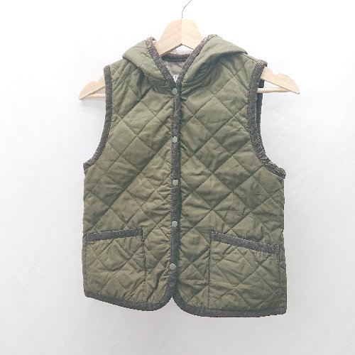 ◇ ⊇ NIMES ニーム INNOCENT 中綿 長袖 ベスト サイズ0 カーキ レディース E 【中古】
