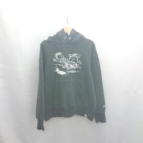 ◇ ⊇ PEANUT スヌーピー 長袖 パーカー サイズ表記なし ブラック系 レディース E 【中古】