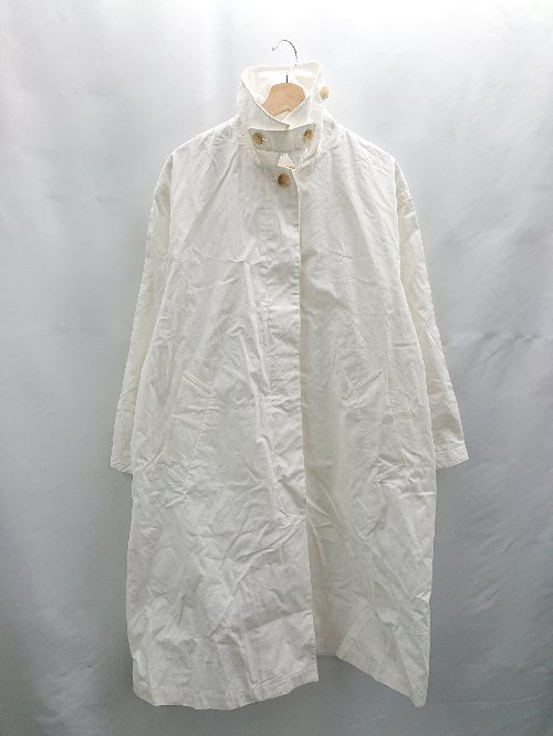 ◇ ⊇ Simplicite シンプリシテェ 塩縮 長袖 ステンカラー サイズF オフホワイト レディース E 【中古】