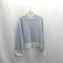 ◇ ⊇ INTER FACTORY バイカラー 長袖 トレーナー サイズM ブルー レディース E 【中古】