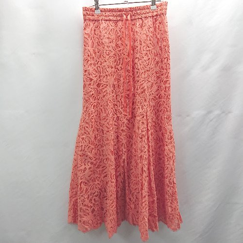 ◇ ⊂ Mila Owen ミラ オーウェン マキシ フレア スカート サイズ1 コーラルオレンジ レディース E 【中古】