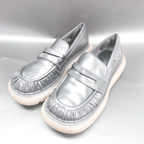 ◇ Θ CHARLES & KEITH チャールズ＆キースリー ローファー シューズ サイズ37 ブラック レディース E 【中古】