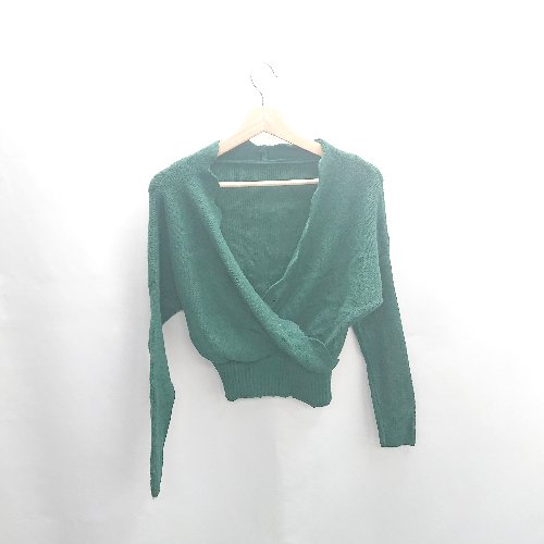 ◇ ⊇ abitokyo アビトーキョー 長袖 ニット サイズF グリーン レディース E 【中古】