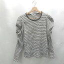 ◇ ⊂ Discoat ディスコート ボーダー 長袖 カットソー サイズF ブラック系 レディース E 【中古】