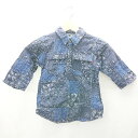 ◇ ⊂ RAIKA ライカ キッズ 子供服 長袖 シャツ サイズTS ブルー 男の子 E 【中古】