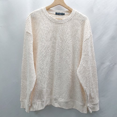 ◇ ⊇ (Never) Acquiesce ネバーアクイース ワッフル生地 長袖 カットソー サイズL オフホワイト系 メンズ E 【中古】