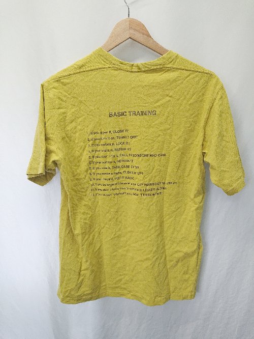 ◇ ⊂ Johnbull ジョンブル バックプリント 半袖 Tシャツ カットソー サイズS マスタード メンズ E 【中古】