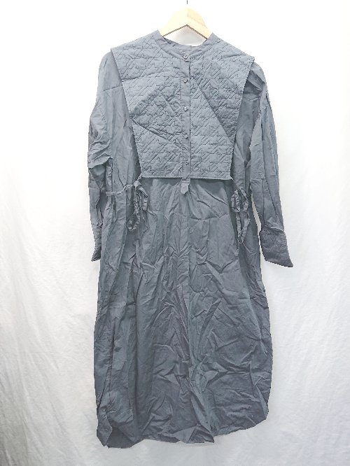 ◇ Θ KBF アーバンリサーチ キルティング レイヤード 長袖 ロング ワンピース サイズ38 グレー系 レディース E 【中古】