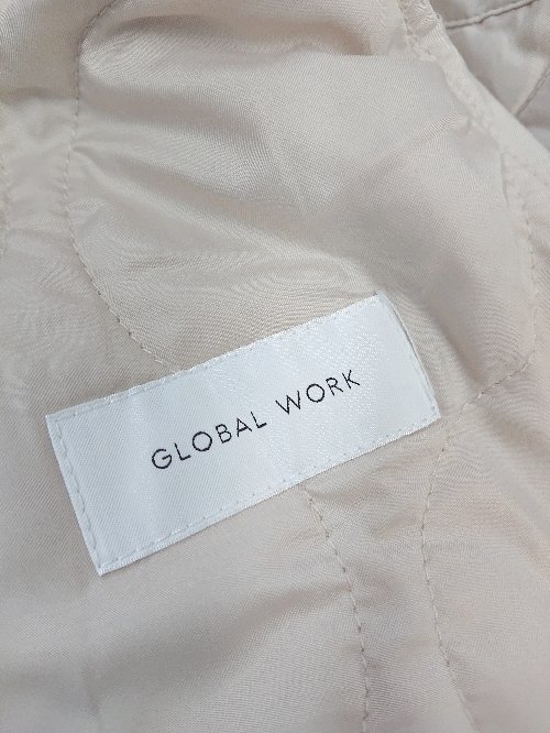 ◇ ⊇ GLOBAL WORK グローバルワーク キルティング 長袖 フリース サイズM ライトベージュ レディース E 【中古】