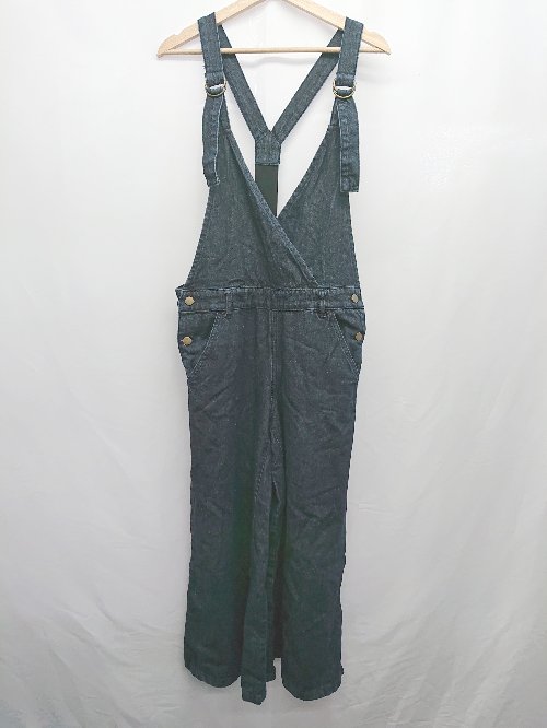 ◇ Θ LARU ラルー カシュクール サロペット サイズL ブルー レディース E 【中古】