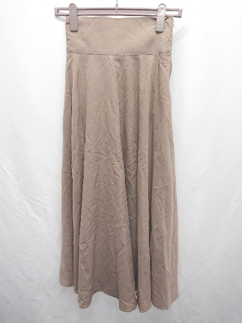 ◇ Θ Louere ルエレ ロング丈 フレア スカート サイズM ライトブラウン レディース E 【中古】(4)