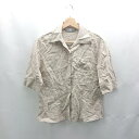 ◇ ⊂ Φ CAROLL キャロル 半袖 シャツ サイズ40 ブラウン系 レディース E 【中古】