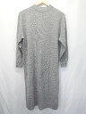 ◇ ⊇ Melan Cleuge メランクルージュ ウール混 長袖 膝下丈 ニット ワンピース サイズF グレー レディース E 【中古】