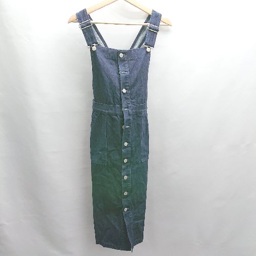 ◇ Θ SOMETHING サムシング サロペット風 ロング ワンピース サイズM ブルー レディース E 【中古】 ◇ Θ SOMETHING サムシング サロペット風 ロング ワンピース サイズM ブルー レディース E 【中古】