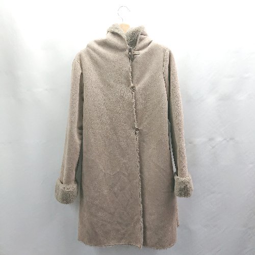 ◇ ⊇ PREFERIR プレフェリール フェイクファー 長袖 コート サイズM ブラウン系 レディース E 【中古】