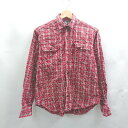 ◇ ⊂ RALPH LAUREN ラルフローレン チェック柄 長袖 シャツ サイズM レッド メンズ E 【中古】