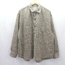 ◇ ⊇ GLOSTER グロスター ツイード 長袖 シャツ サイズM グレージュ系 メンズ E 【中古】(4)