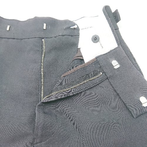 ◇ Θ ADAM ET ROPE アダムエロペ 無地 スラックス ストレート パンツ サイズ34 ブラック系 レディース メンズ E 【中古】