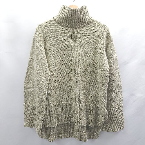 ◇ ⊇ MOUSSY マウジー ハイネック ミドルゲージ 長袖 ニット サイズF グリーン系 レディース E 【中古】