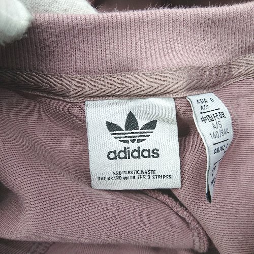 ◇ ⊇ adidas アディダス ワンポイントロゴ 長袖 ミニ丈 ワンピース サイズM ピンク系 レディース E 【中古】