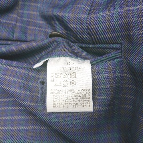◇ Θ TAKEO KIKUCHI タケオキクチ チェック柄 ストレートパンツ サイズS ネイビー系 メンズ E 【中古】