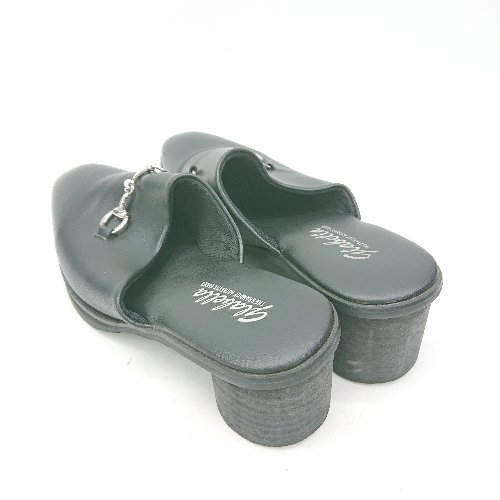 ◇ Θ glabella グラベラ チャンキーヒール ビットサンダル サイズL ブラック メンズ E 【中古】