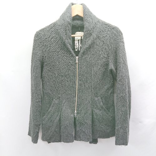 ◇ ⊇ OKIRAKU オキラク ミドルゲージ 長袖 パーカー サイズXS ブラック レディース E 【中古】