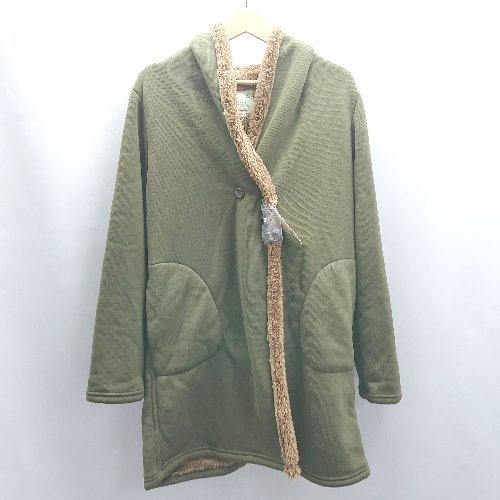 ◇ ◎●未使用●⊇ earth music&ecology ボア 長袖 パーカー サイズL オリーブ系 レディース E 【中古】