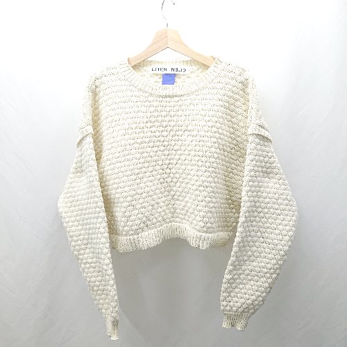 ◇ ⊇ CITEN シテン ローゲージ 長袖 ニット サイズF アイボリー レディース E 【中古】