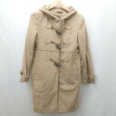 ◇ ⊇ PROFILE プロフィール シンプル 長袖 ダッフルコート サイズ38 ベージュ レディース E 【中古】