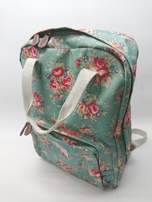 ◇ Θ Cath Kidston キャスキッドソン 花柄 リュックサック ライトグリーン系 レディース E 【中古】