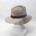 ◇ ⊇◎●未使用● FERRUCCIO VECCHI ウール100% 中折れハット ソフトハット グレー系 サイズF レディース E 【中古】