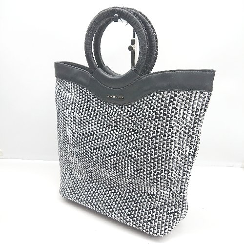 ◇ Θ CHARLES & KEITH チャールズ＆キース メッシュ生地 籠バッグ ブラック系 レディース E 【中古】