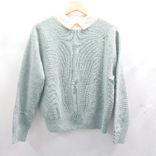 ◇ ⊇ CHILD WOMAN チャイルドウーマン 長袖 ハイゲージニット サイズF ブルー系 レディース E 【中古】