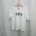 ◇ ⊂ SHIPS ビートルズ刺繍入 半袖 Tシャツ サイズM ホワイト系 メンズレディース E 【中古】