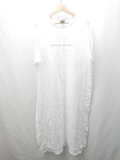 ◇ ⊂ FRANKLIN & MARSHALL フランクリン＆マーシャル 綿100% 七分袖 ロング ワンピース サイズM ホワイ..