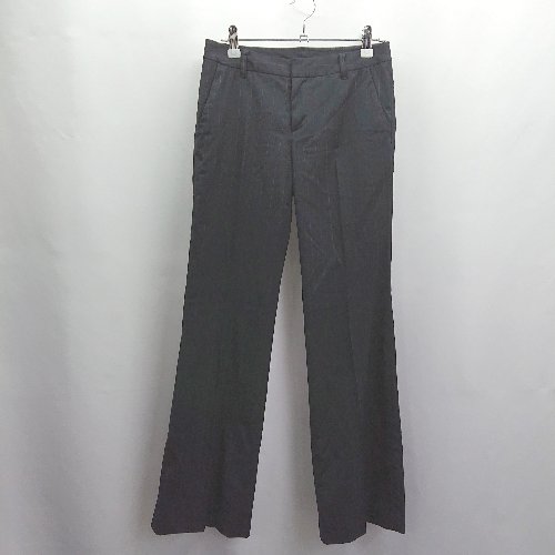 ◇ Θ green label relaxing ストライプ柄 ストレートパンツ サイズ34 ブラック系 レディース E 【中古】 ◇ Θ green label relaxing ストライプ柄 ストレートパンツ サイズ34 ブラック系 レディース E 【中古】