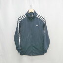 ◇ Θadidas アディダス 長袖 ジップジャージ サイズM ネイビー系 レディース E 【中古】