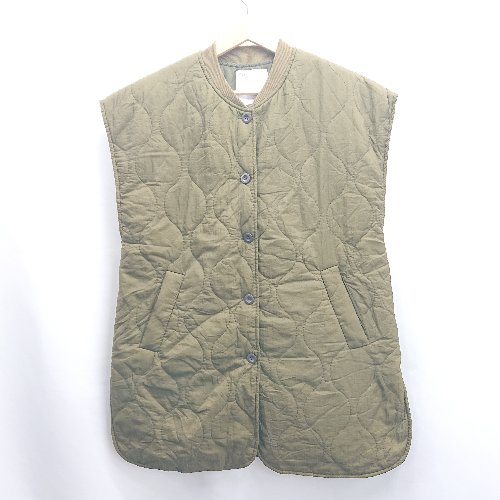◇ ⊇◎ SO natural standard supply キルティング ベスト サイズF カーキ レディース E 【中古】