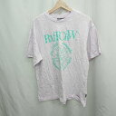 ◇ ⊂ ロマンティッククラウン カジュアル フロント文字プリント 半袖 Tシャツ サイズM パープル系 メンズレディース E 【中古】