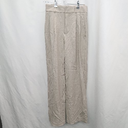 ◇ ◎●未使用●Θ GU シンプル ベーシック タックワイドパンツ サイズS グレー系 レディース E 【中古】