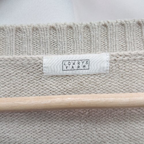 ◇ ⊂ LOWRYS FARM ローリーズファーム ニットリブ 長袖ニット ロングワンピース サイズF ベージュ系 レディース E 【中古】