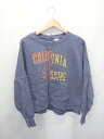 ◇ ⊇ niko and … ニコアンド 裏起毛 アシンメトリー 長袖 トレーナー サイズM ブルー系 レディース E 【中古】