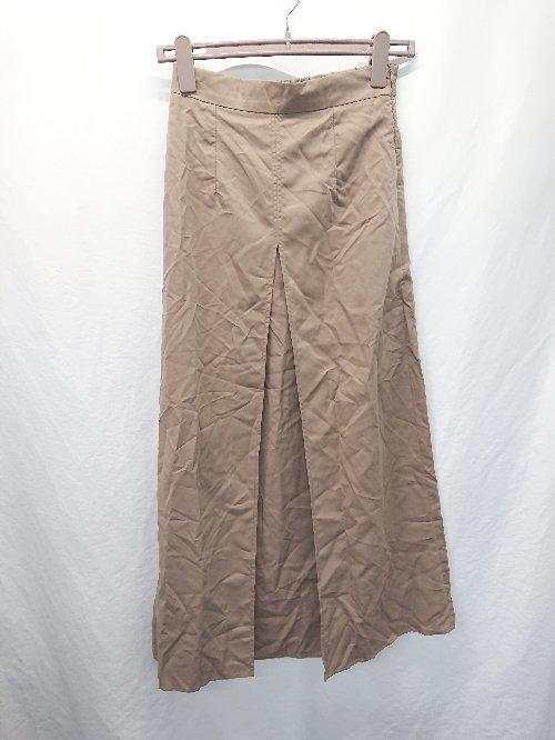 ◇ ⊂ Louere ルエレ 薄手 バックスリット ロング フレア スカート サイズL ブラウン レディース E 【中古】
