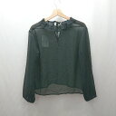 ◇ ⊂ michell Macaron ミシェルマカロン 無地 長袖 シースルートップス サイズS ブラック系 レディース E 【中古】