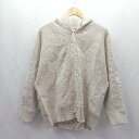 ◇ ⊇ nop de nod ノップドゥノッド ミドルゲージ 長袖 パーカー サイズM ベージュ系 レディ-ス E 【中古】
