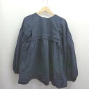 ◇ ⊇ green label relaxing UNITED ARROWS パフスリーブ キッズ 長袖 プルオーバ チュニック サイズ160 ネイビー 女の子 E 【中古】